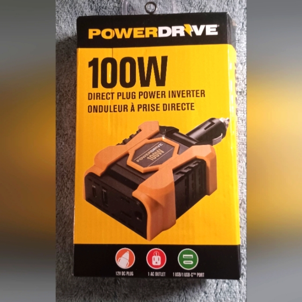 PowerDrive 100 Watt direct plug inverter. Brand new.